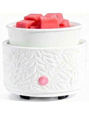 Ceramic Electric Wax Warmer in White - Decorative Home Fragrance